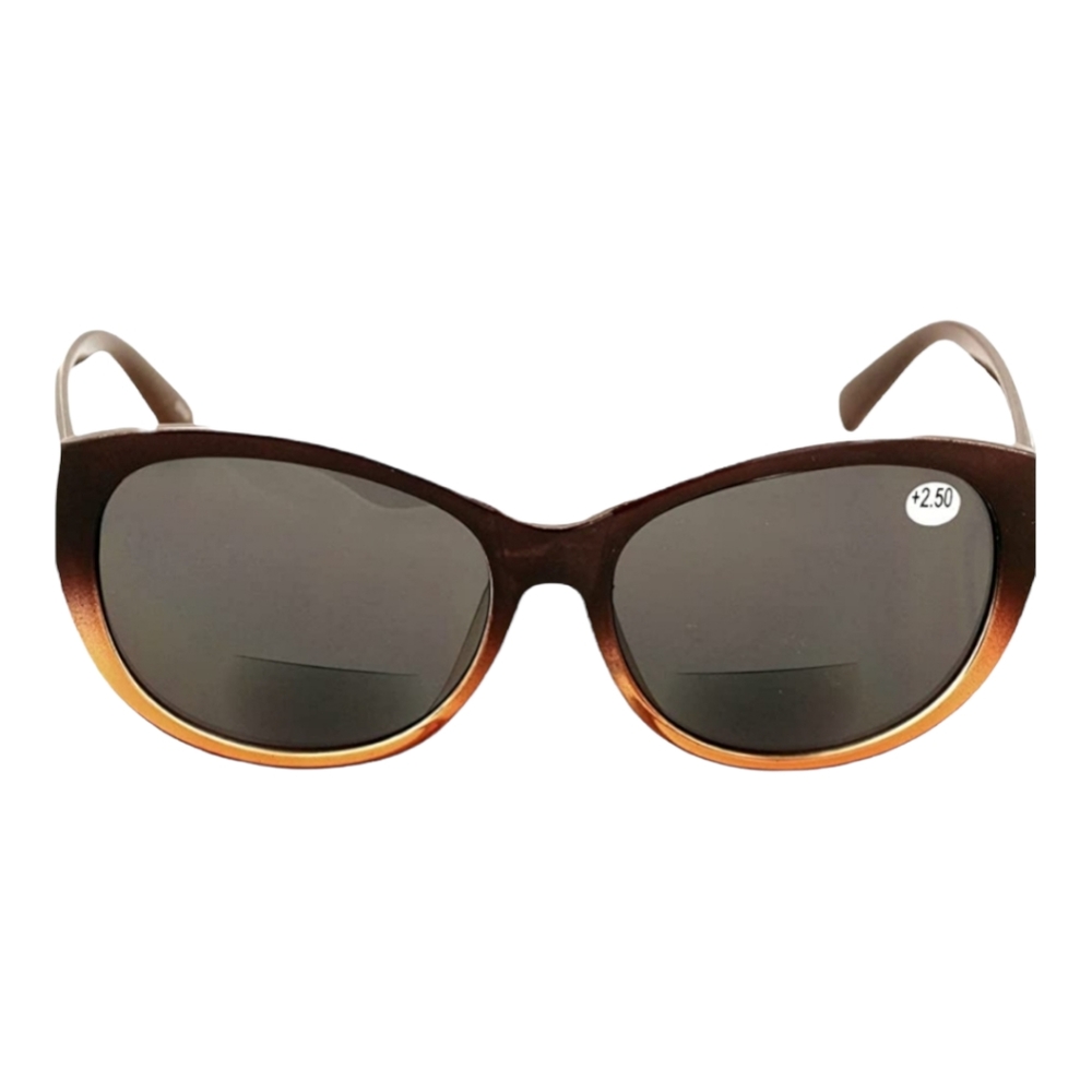 🟢 Tinted Reading Glasses - Bifocal - Vintage Cateye Oval Shape -